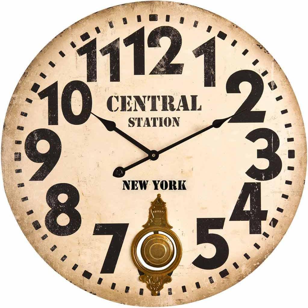 Premier-Housewares-Vintage-Style-Wall-58cm-white-Wall-Clock